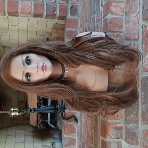 Beautiful Auburn Long Lacefront Wig